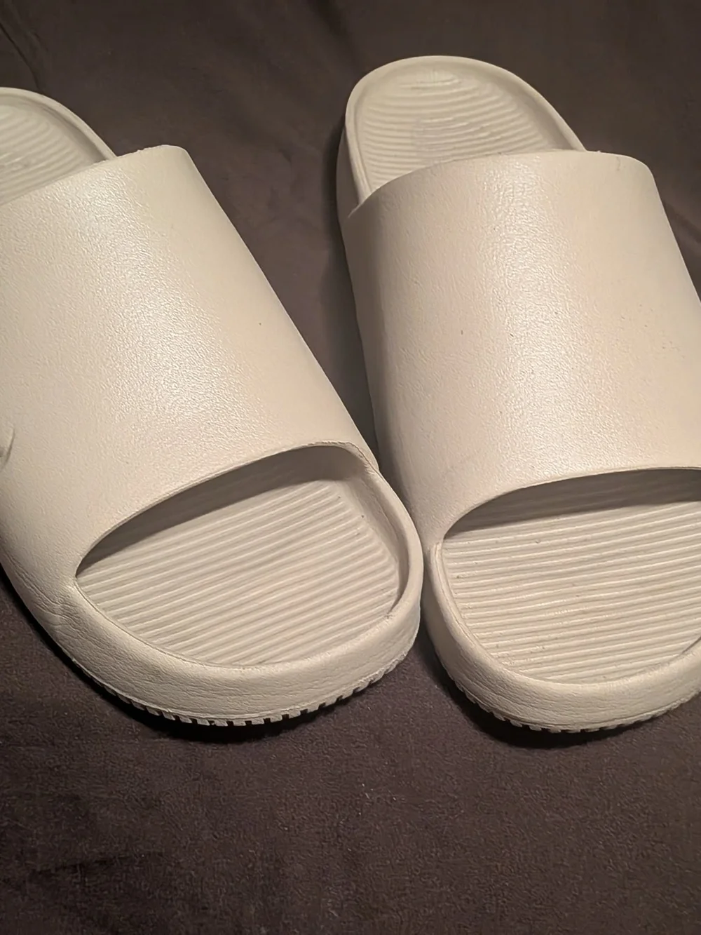Nike White Slide Sandals
